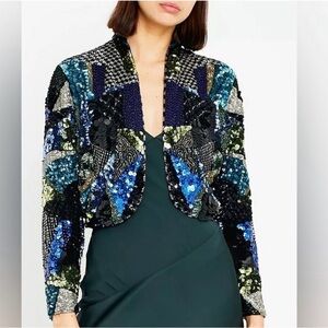 Scala Vintage Sequin Statement Jacket